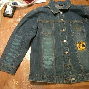 Confetti customs jean jacket